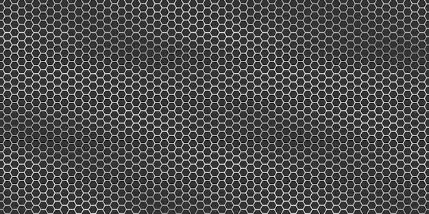 Vector silver metallic texture - metal grid hexagon background.