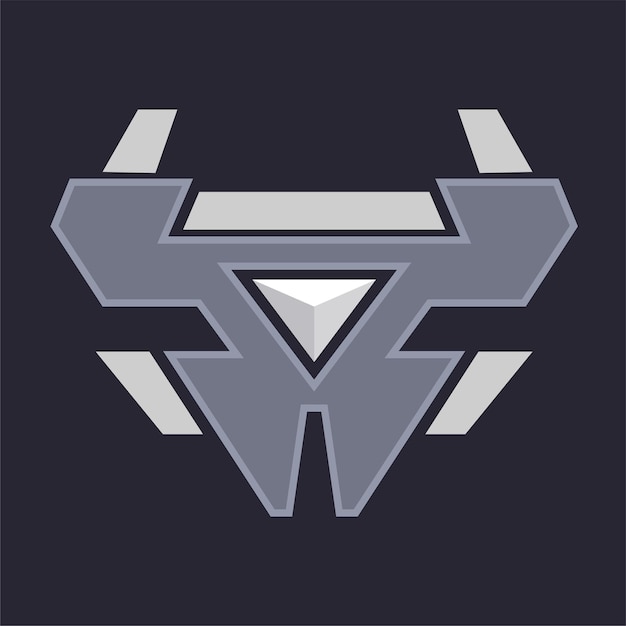 Vector silver modern cyber futuristic game trophy awards for characters like rpg or shooter.