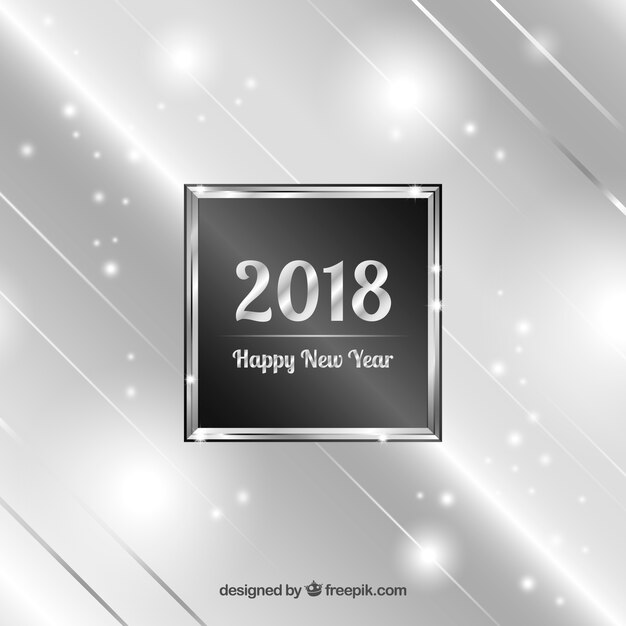 Vector silver new year 2018 background