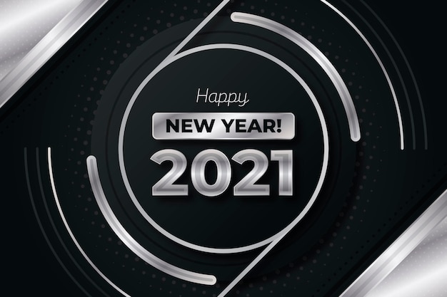 Vector silver new year 2021