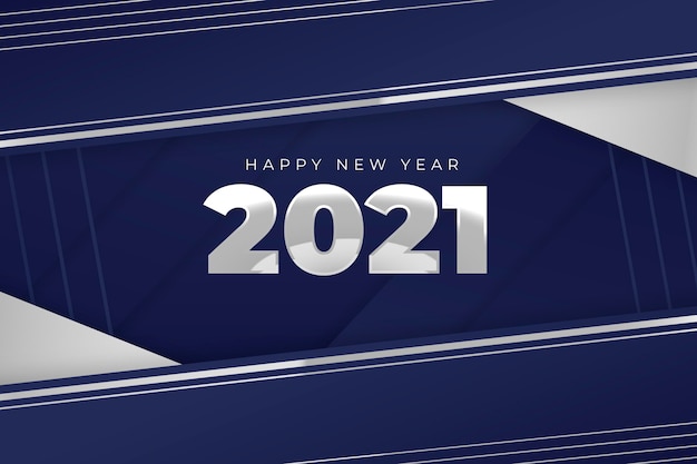 Vector silver new year 2021