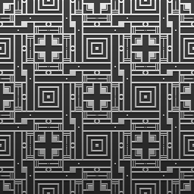 Vector silver/platinum metallic background with geometric pattern. elegant luxury style.