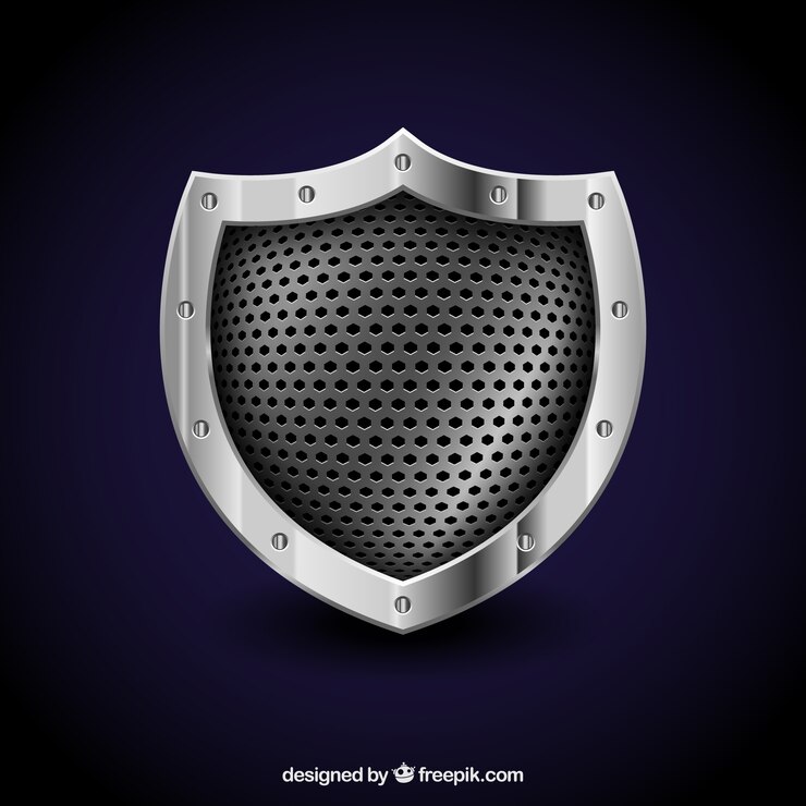 Premium Vector | Silver shield