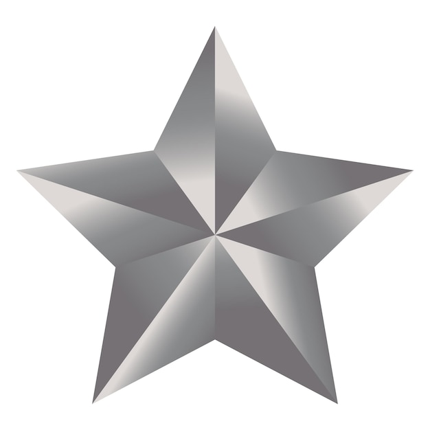 Silver star design Star icon Vector star