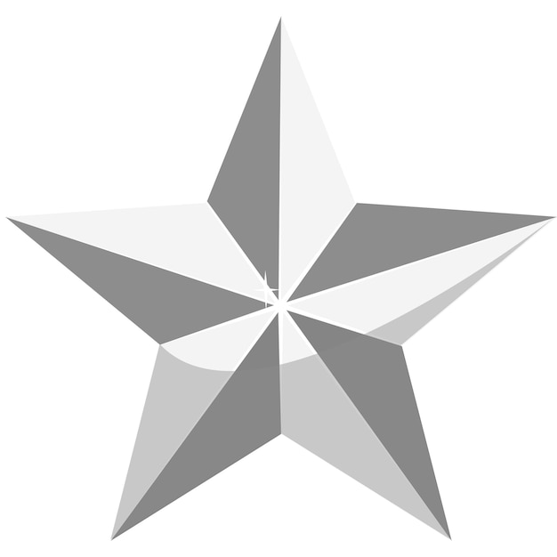 Серебряная звезда логотип для вашего дизайна векторные иллюстрации, изолированные на белом фоне