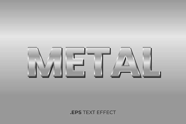 Silver text effect editable