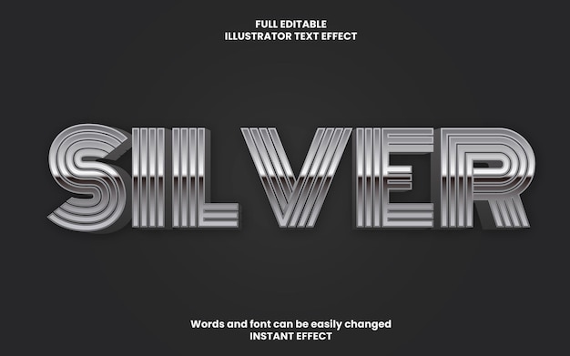 Silver text effect