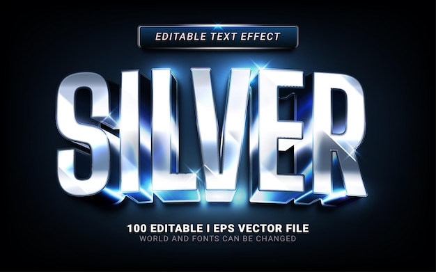 Silver text effect