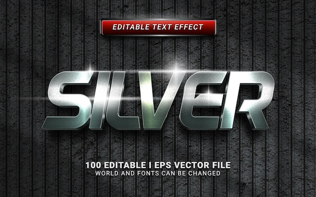 Silver text effect