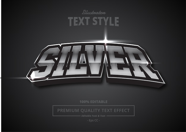 Silver  text effect