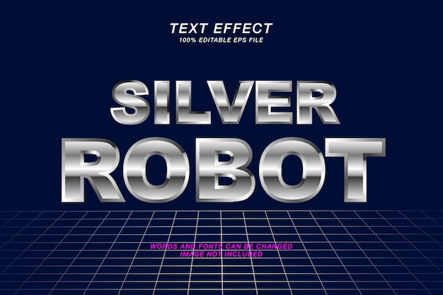 Vector silver text effect