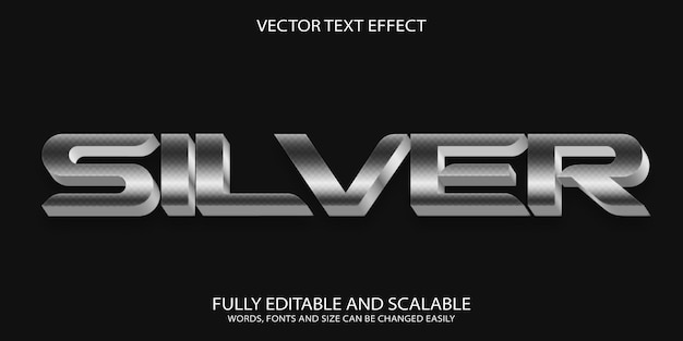 Vector silver text effect