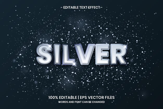 Silver text effect