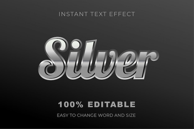 Silver text effect