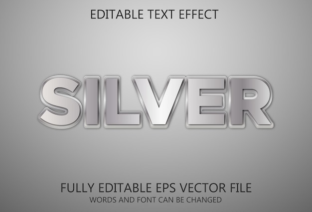 Silver text effect