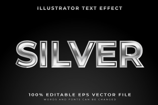 Silver Text Style Effect