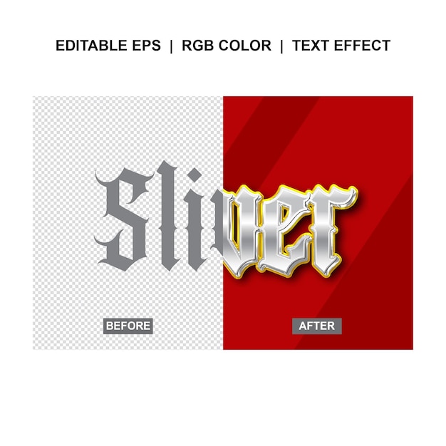 Silver Texteffect Illustrator