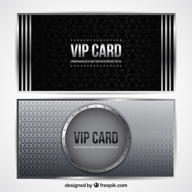 Silver vip cards