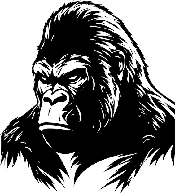 Silverback Gorilla zwart kleurenlogo