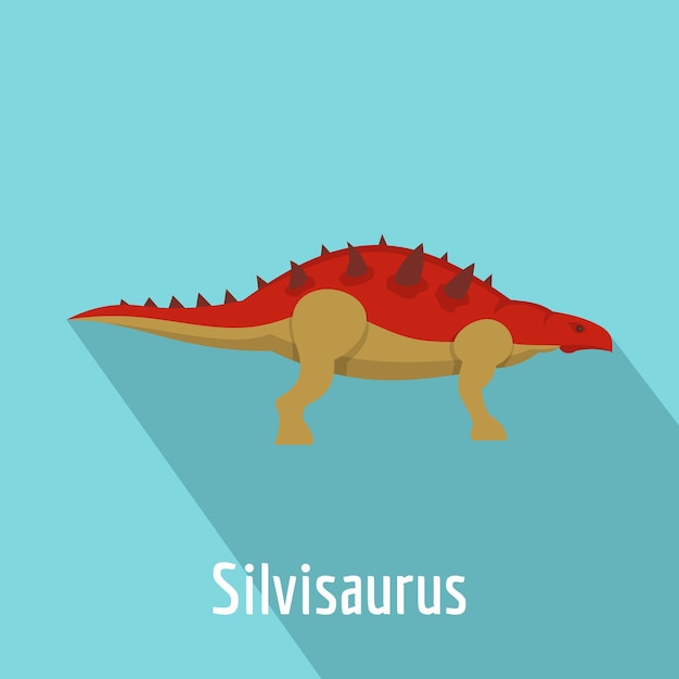 벡터 silvisaurus 아이콘 웹용 silvisaurus 벡터 아이콘의 평면 그림