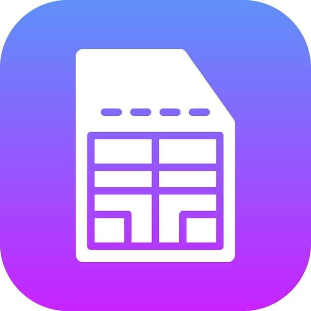 電子デバイスアイコンセットのシムベクトルアイコンのイラスト
