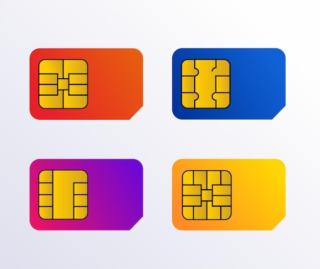 Simcard collection vector