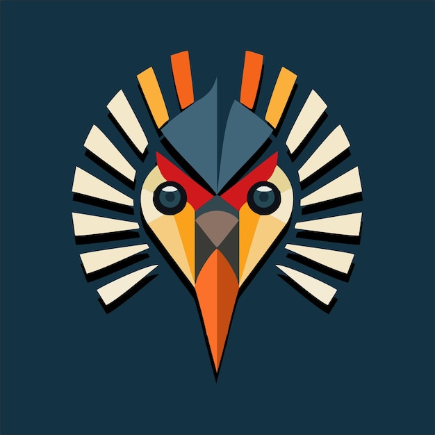 simmetrical owl vector icon