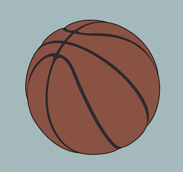 Semplice illustrazione di pallacanestro