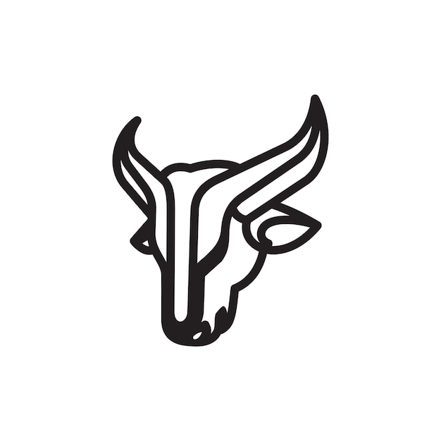 Simpel Bull Buffalo Cow Logo Design