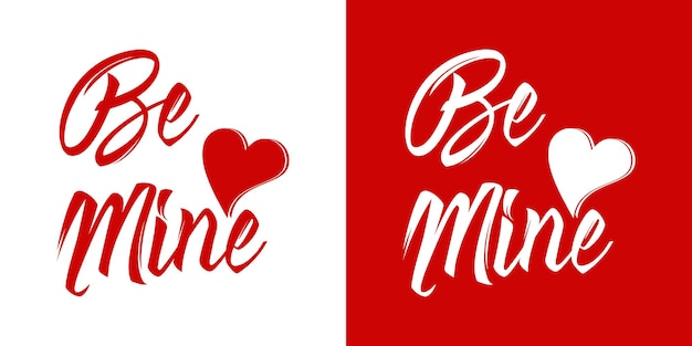 simpele gelukkige valentijnsdag wees de mijne viering ontwerp