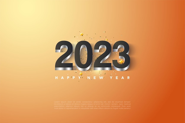 simple 2023 new year numbers.