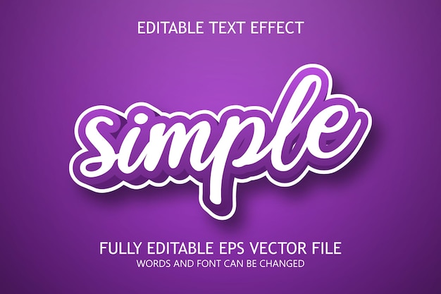 Simple 3d editable text effect.simple 3d text effect