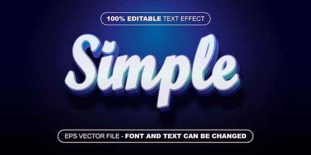 Simple 3d editable text effect