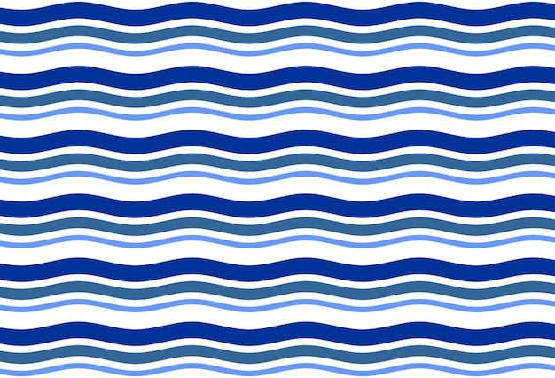 シンプルな抽象的な青い波のシームレスなパターン
