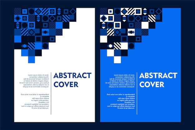 Simple abstract geometry cover design with flat color