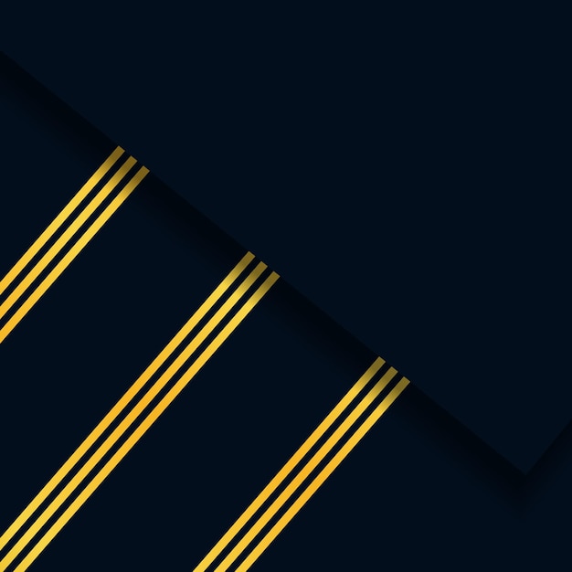 Vector simple abstract navy background with gold line template. modern background. editable vector eps 10