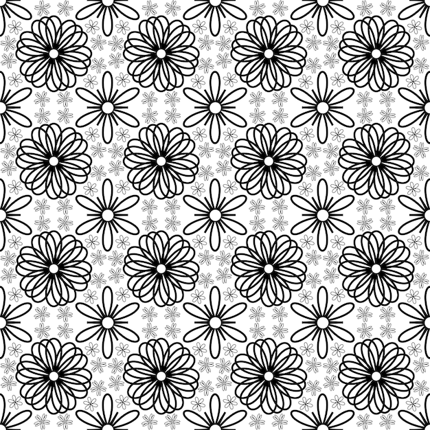 simple abstract seamless floral pattern geometric pattern set vector illustration