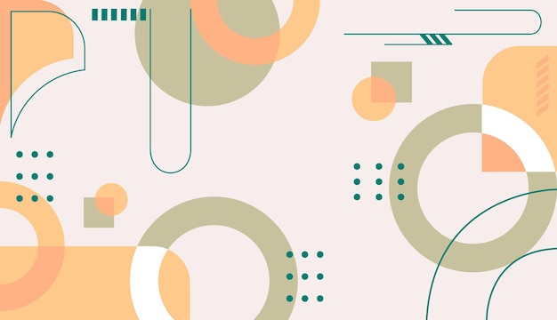 Simple abstract shape and line geometric background vector design