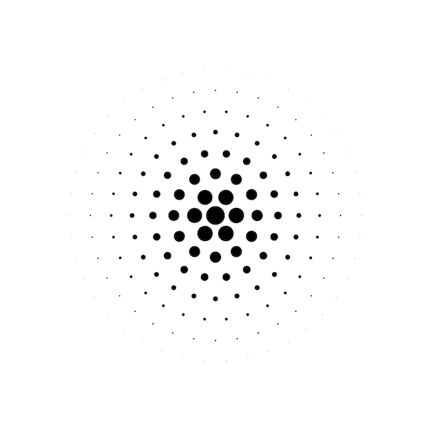 Vector simple abstract thin halftone round dots texture vector clipart