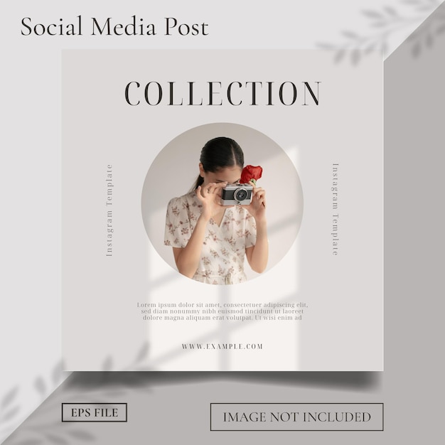 Simple aesthetic social media post template