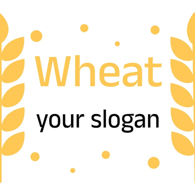 Simple Agriculture wheat grain Logo Template flat vector logo design illustration