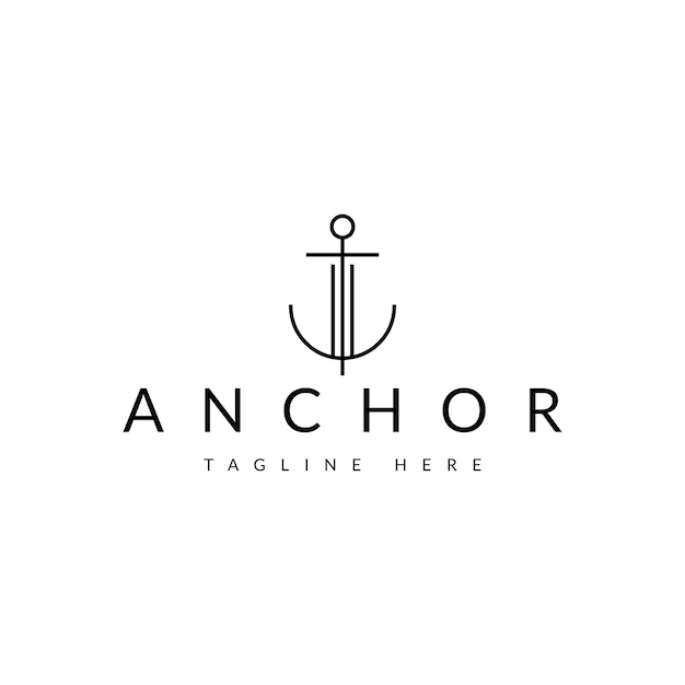 Premium Vector | Simple anchor logo design