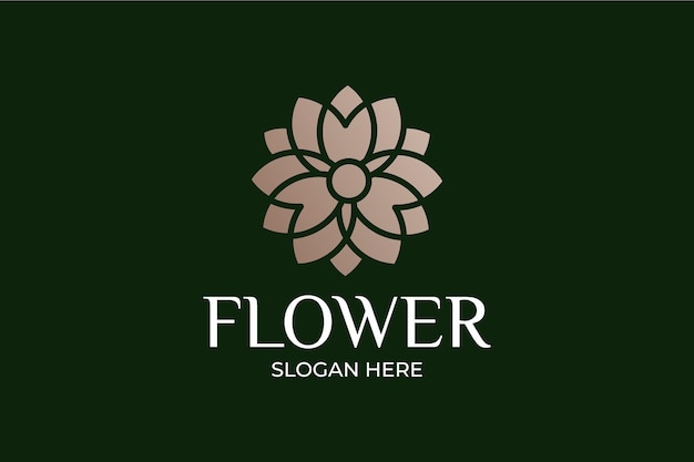 Простой и современный набор цветочных логотипов