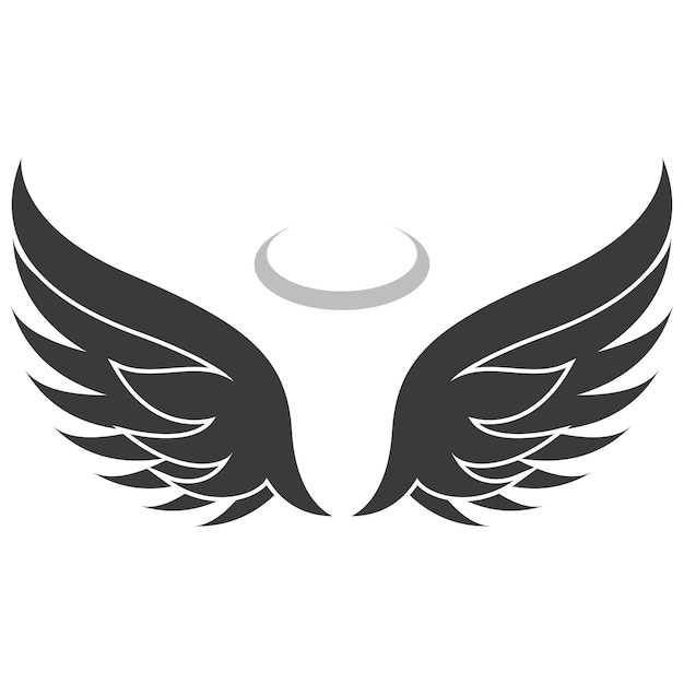 Simple angel wings logo