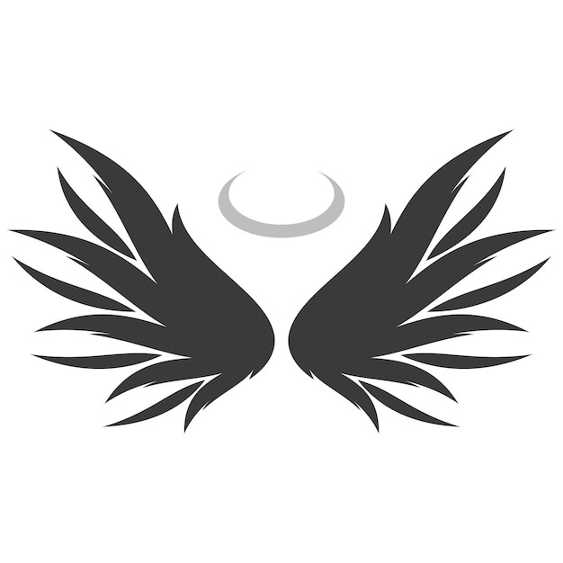 Simple angel wings logo