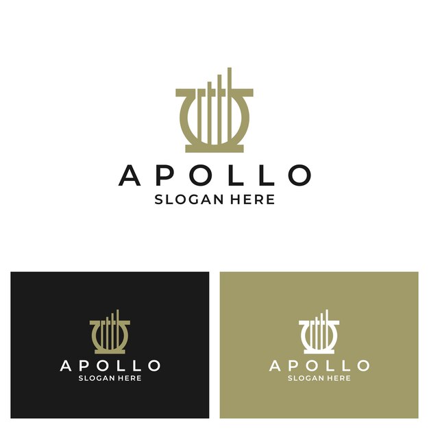 Design semplice del logo della musica apollo