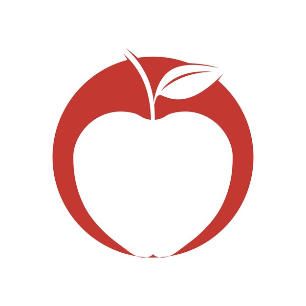 simple apple vector image