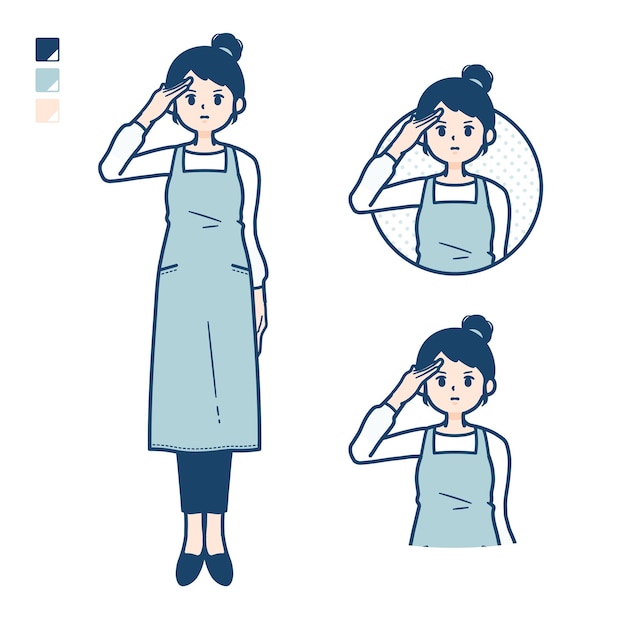 Simple apron womansalute