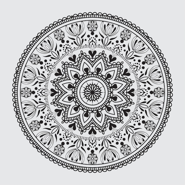 Vector simple arabesque mandala pattern for wedding card, invitation, flyer, brochure