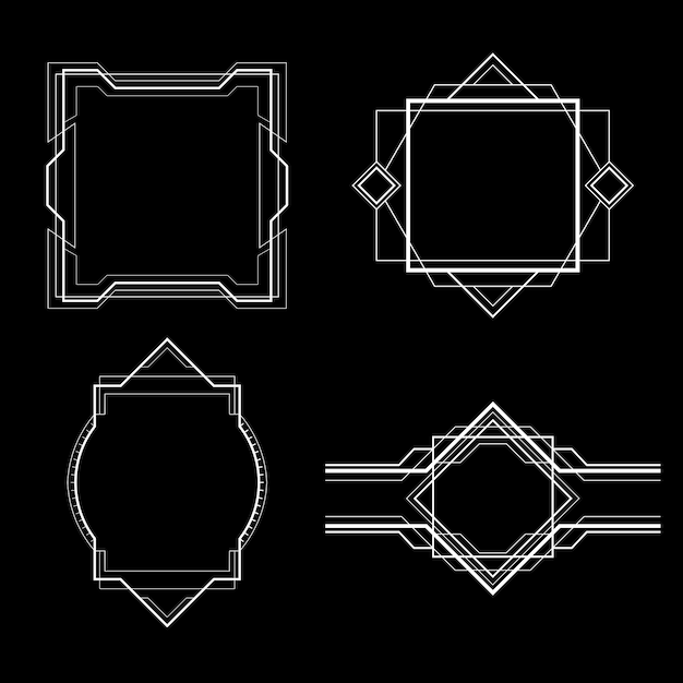 벡터 간단한 아트 데코 프레임